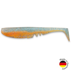 Виброхвост IRON CLAW Moby Softbaits RACKER SHAD UV Non Toxic / Blue Glitter Orange