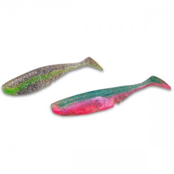 Виброхвост IRON CLAW Moby Softbaits RACKER SHAD UV Non Toxic / Innercore Chartreuse