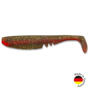 Виброхвост IRON CLAW Moby Softbaits RACKER SHAD UV Non Toxic / Motoroil Japan Red Innercore