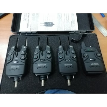Комплект электронных сигнализаторов поклевки с пейджером MIVARDI MX9 Multicolor (3+1) б/у