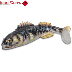 Виброхвост IRON CLAW 3D CLONE GOBY GRUNDEL / Black Pearl