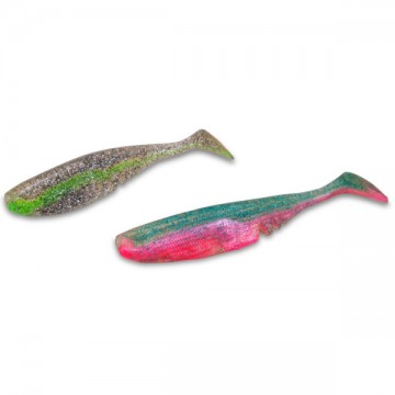 Виброхвост плавающий IRON CLAW Moby Softbaits RACKER SHAD UV Non Toxic / Fluo Yellow Chartreuse
