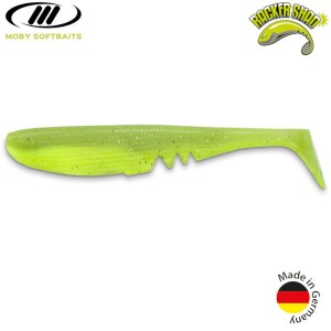 Виброхвост плавающий IRON CLAW Moby Softbaits RACKER SHAD UV Non Toxic / Fluo Yellow Chartreuse