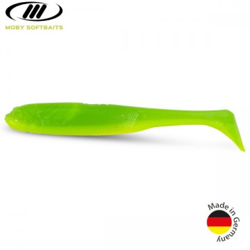 Виброхвост плавающий IRON CLAW Moby Softbaits SLIM JIM UV Non Toxic / Green Chartreuse