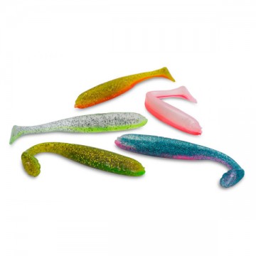 Виброхвост плавающий IRON CLAW Moby Softbaits SLIM JIM UV Non Toxic / Green Chartreuse