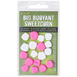 Плавающие приманки E-S-P Big Fluoro Buoyant Sweetcorn - Pink/White - 18шт.