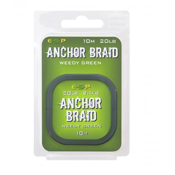 Поводковый материал E-S-P ANCHOR BRAID - Weed Green / 10m