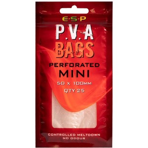 Пакеты растворимые перфорированные E-S-P  P.V.A. Perforated Bags - MINI / 50x100mm / 25шт.