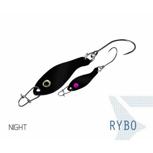 Блесна колеблющаяся Delphin RYBO Spoon / 0,5g - NIGHT