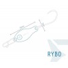 Блесна колеблющаяся Delphin RYBO Spoon / 0,5g - SNOW