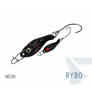 Блесна колеблющаяся Delphin RYBO Spoon / 0,5g - NEON