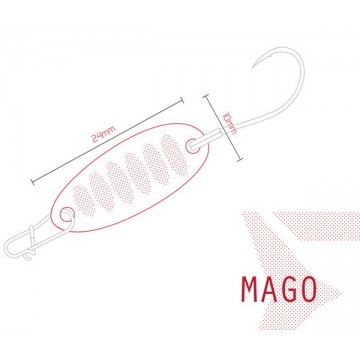Блесна колеблющаяся Delphin MAGO Spoon / 2,0g - NEON