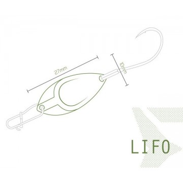 Блесна колеблющаяся Delphin LIFO Spoon / 2,5g - NEON
