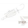 Блесна колеблющаяся Delphin STRIP Spoon / 2,0g - WAMP