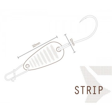 Блесна колеблющаяся Delphin STRIP Spoon / 2,0g - AURO