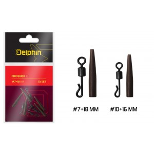 Вертлюг с застежкой + конус для поводка Delphin FDR Quick