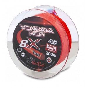 Леска плетеная UNI CAT VENCATA RED 8-X Line / 200m