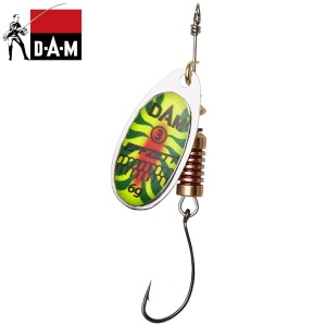 Блесна вращающаяся DAM EFFZETT SINGLE HOOK SPINNER - Fire Tiger UV