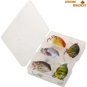 Набор воблеров плавающих IRON TROUT CRANK Floating - 3,0cm / 2,6g / 0,2 - 0,6m / 5шт.