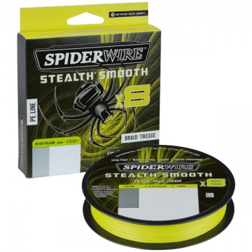 Леска плетеная SPIDER WIRE® STEALTH® SMOOTH X8 PE BRAID - 150m - HI-VIS YELLOW