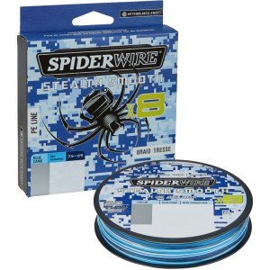 Леска плетеная SPIDER WIRE® STEALTH® SMOOTH X8 PE BRAID - 300m - BLUE CAMO