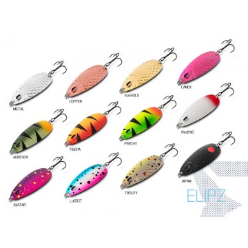 Блесна колеблющаяся DELPHIN ELIPZ FullSCALE Hook №2 / 7.5cm / 12g - METAL