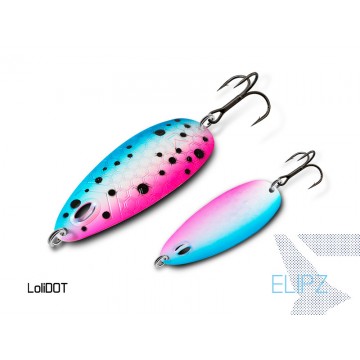 Блесна колеблющаяся DELPHIN ELIPZ FullSCALE Hook №2 / 7.5cm / 12g - LOLI DOT