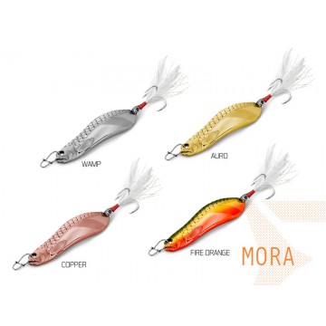 Блесна колеблющаяся DELPHIN MORA Hook №4 / 7.3cm / 30g - AURO