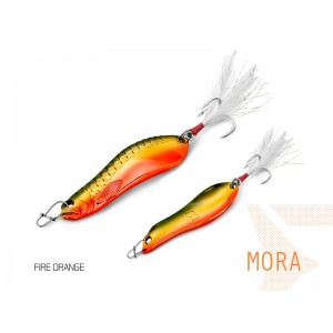 Блесна колеблющаяся DELPHIN MORA Hook №4 / 7.3cm / 30g - FIRE ORANGE