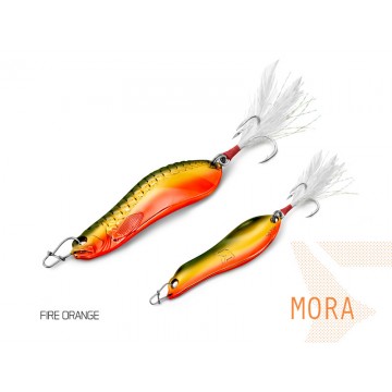 Блесна колеблющаяся DELPHIN MORA Hook №4 / 7.3cm / 30g - FIRE ORANGE