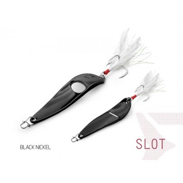 Блесна колеблющаяся DELPHIN SLOT Hook №4 - BLACK NICKEL