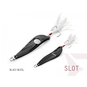 Блесна колеблющаяся DELPHIN SLOT Hook №4 - BLACK NICKEL