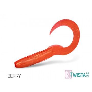 Твистер DELPHIN TWISTA-X Eeltail UVs / BERRY - 5шт.