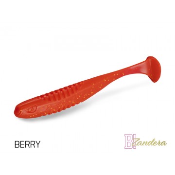 Виброхвост плавающий DELPHIN ZANDERA FlexiFLOAT UVs / 12cm / BERRY - 5шт.