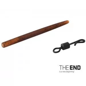 Вертлюг с застежкой + конус для поводка DELPHIN THE END Quick Swap & Rubber / G-ROUND - 6+6 шт.