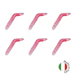 Силиконовые приманки плавающие IRON TROUT BACO / 4cm / Sweet / White-Red - 6шт.