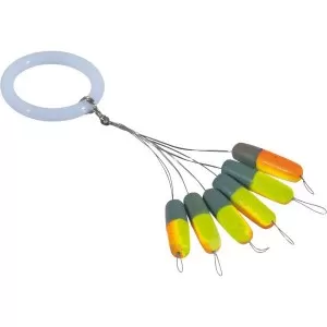 Цилиндр плавающий IRON TROUT Zylinder Pilot Stick - Yellow/Orange/Grey - 6шт.