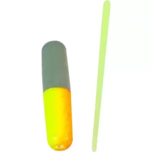 Цилиндр плавающий со стопором IRON TROUT Pilot Stick - Yellow/Orange/Grey - 8шт.