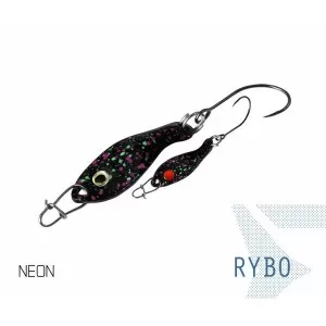 Блесна колеблющаяся Delphin RYBO Spoon / 0,5g - NEON
