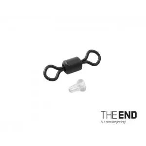 Вертлюг + стопор DELPHIN THE END Carp Swivel Ronnie + Hook Stopper / 20+10шт.