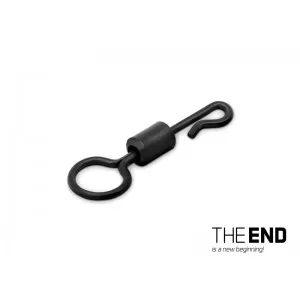 Вертлюг с большим ушком и застежкой Delphin THE END Quick Swap Heli №8 / 10шт.
