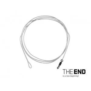 Противозакручиватель флюорокарбоновый с вертлюгом Delphin THE END FLRcarbon Leader / 80 cm / 30lbs